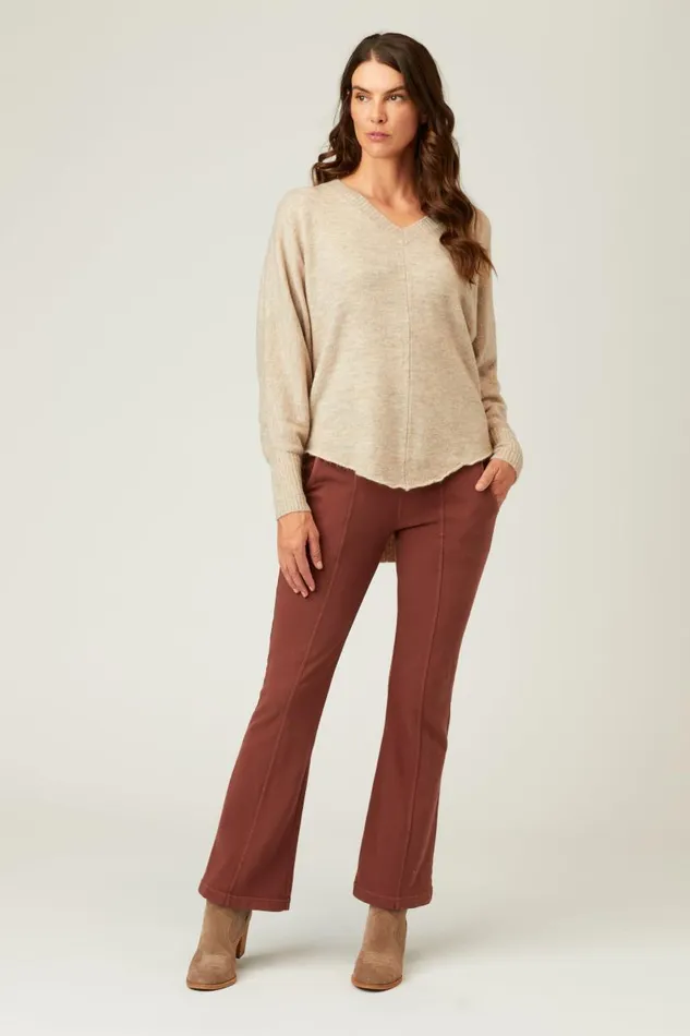 Gretchen VNeck Oatmeal Heather Clothing XCVI Sweaters