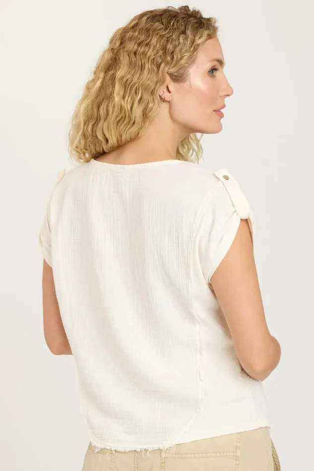 Grigg Tee Muted Primrose Clothing XCVI ShirtsBlouses