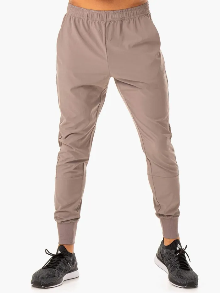 Gym Pants Mens Ryderwear Division Woven Joggers Taupe