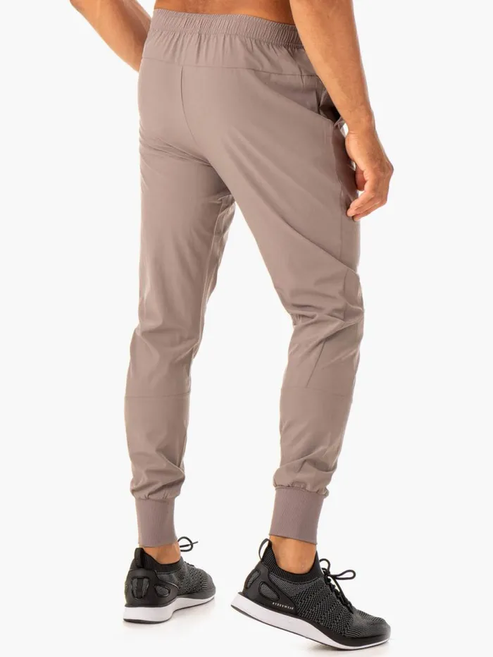 Gym Pants Mens Ryderwear Division Woven Joggers Taupe