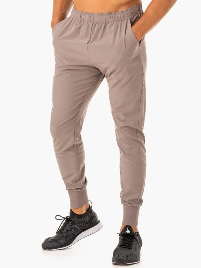 Gym Pants Mens Ryderwear Division Woven Joggers Taupe