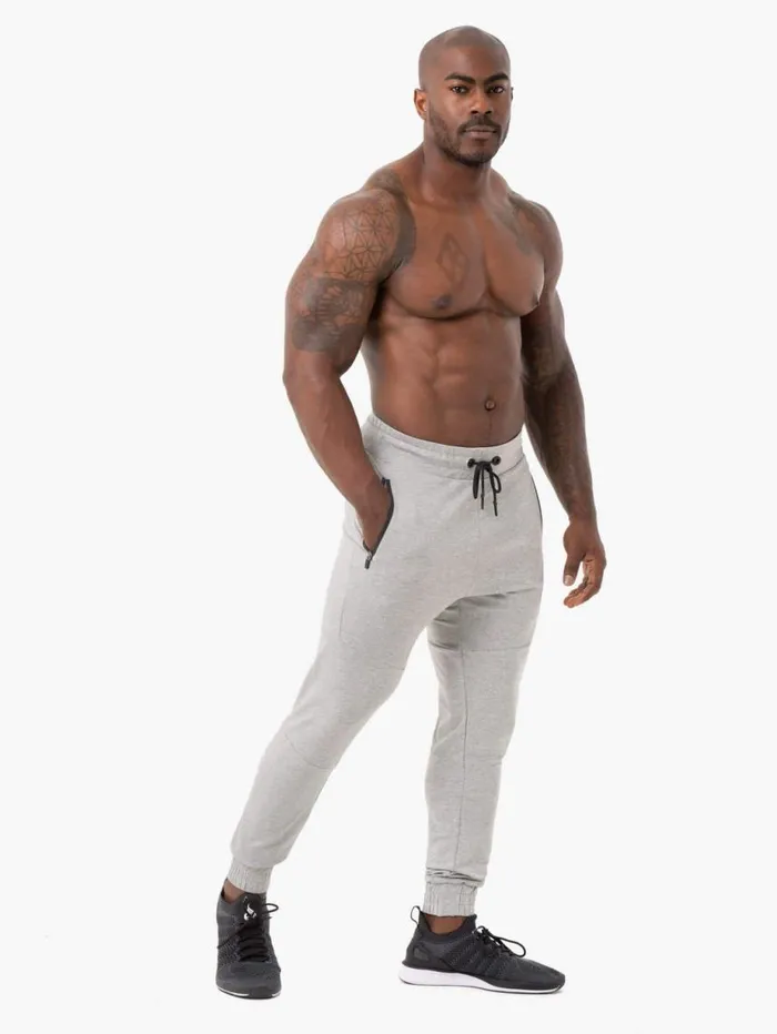Gym Pants Mens Ryderwear Energy Track Pants Grey Marl