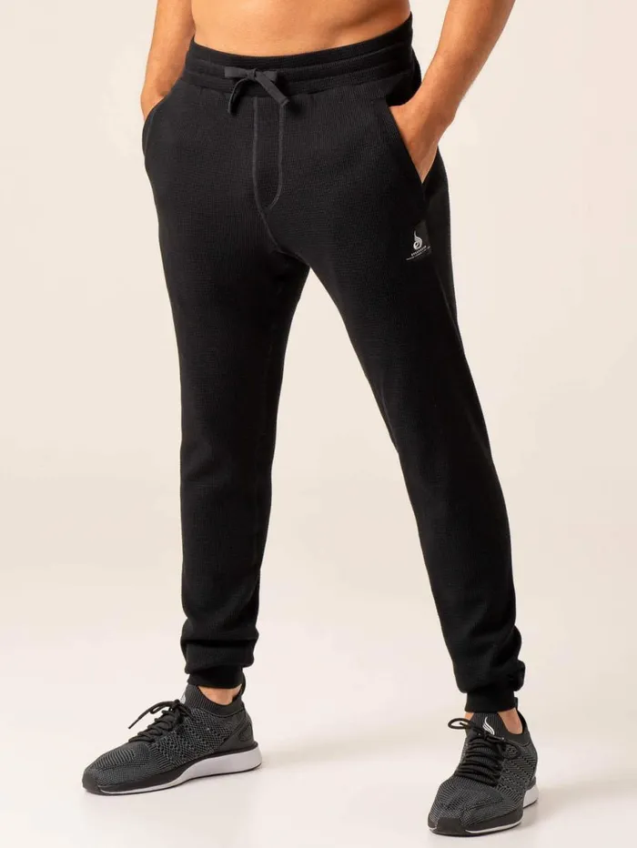Gym Pants Mens Ryderwear Men039s Waffle Lounge Pants Black