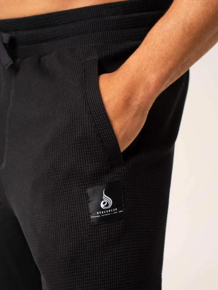 Gym Pants Mens Ryderwear Men039s Waffle Lounge Pants Black
