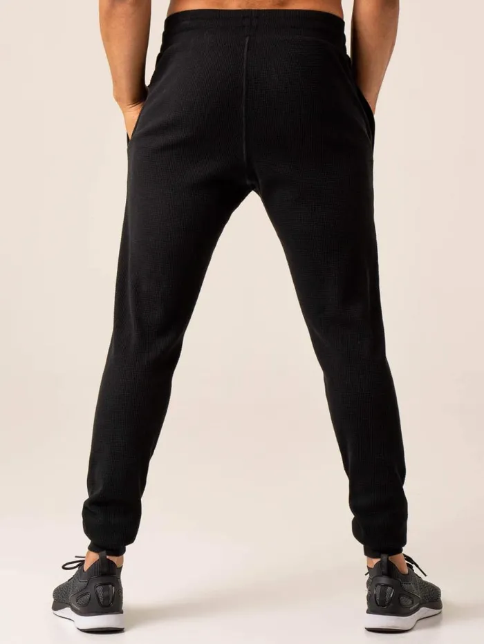 Gym Pants Mens Ryderwear Men039s Waffle Lounge Pants Black