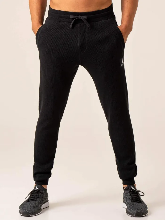 Gym Pants Mens Ryderwear Men039s Waffle Lounge Pants Black