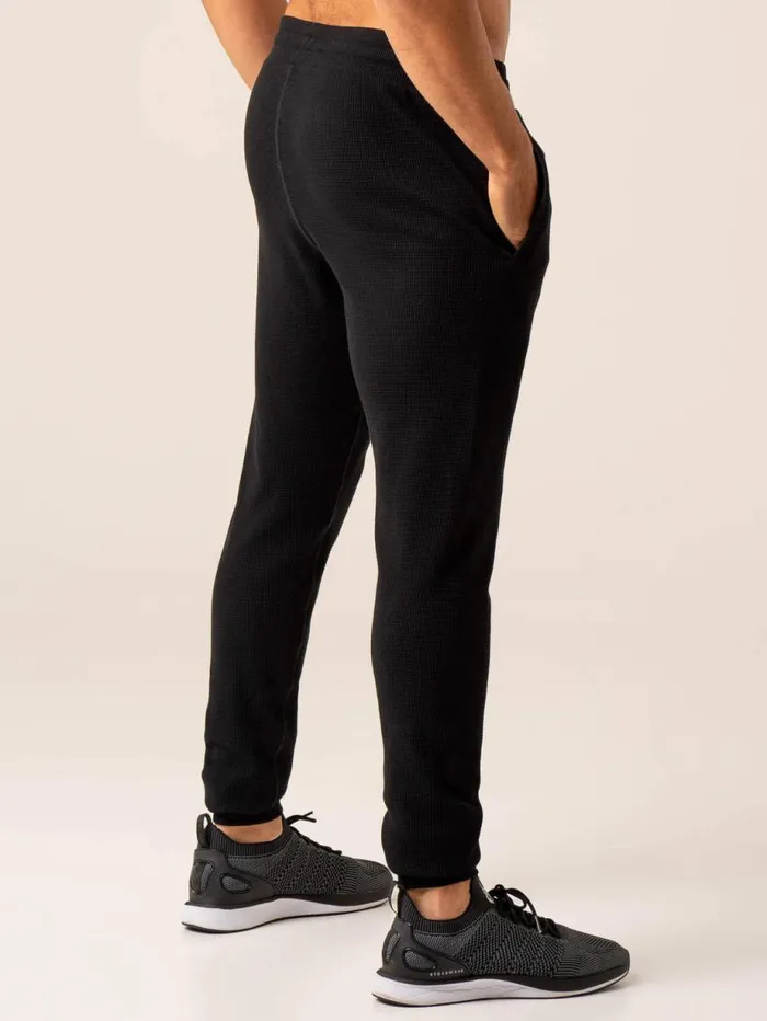 Gym Pants Mens Ryderwear Men039s Waffle Lounge Pants Black