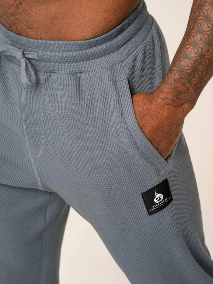 Gym Pants Mens Ryderwear Men039s Waffle Lounge Pants Steel Blue
