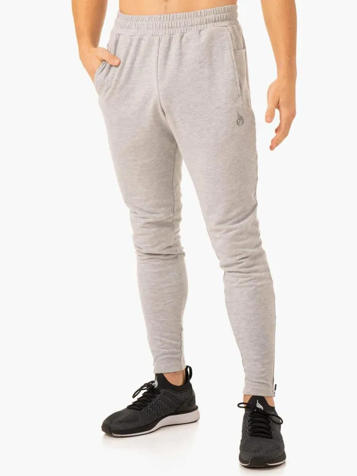 Gym Pants Mens Ryderwear Pursuit Track Pants Light Grey Marl