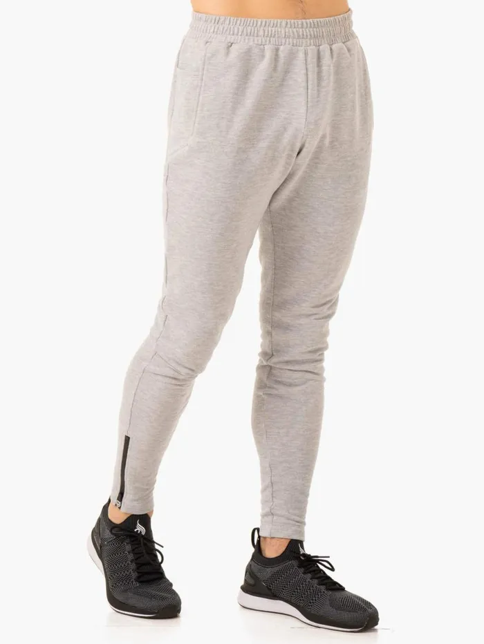 Gym Pants Mens Ryderwear Pursuit Track Pants Light Grey Marl