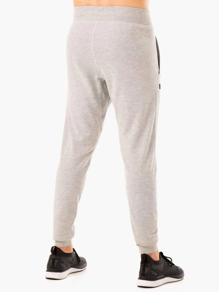 Gym Pants Mens Ryderwear Recharge Tapered Track Pant Grey Marl