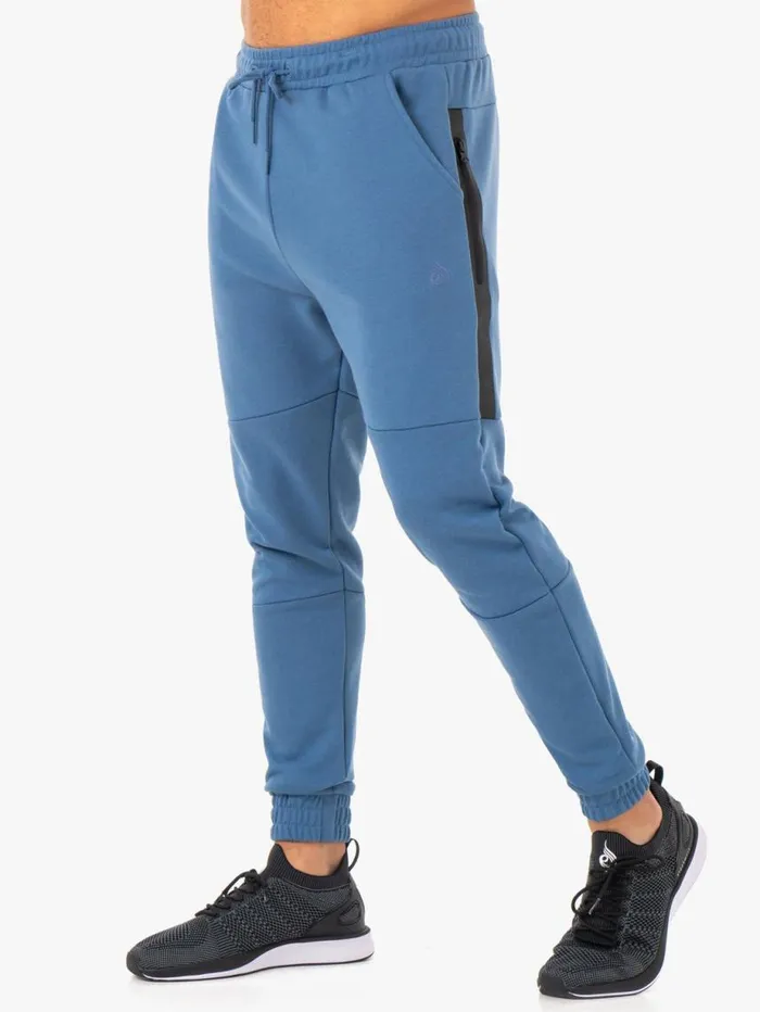 Gym Pants Mens Ryderwear Restore Fleece Track Pant Blue