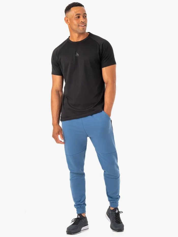Gym Pants Mens Ryderwear Restore Fleece Track Pant Blue