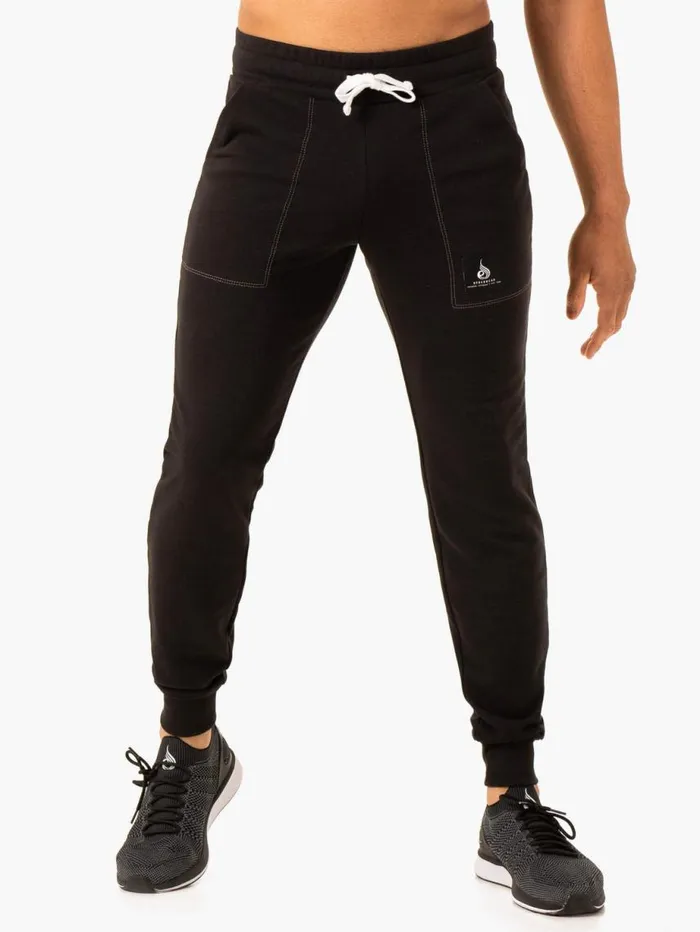 Gym Pants Mens Ryderwear Vital Track Pant Faded Black