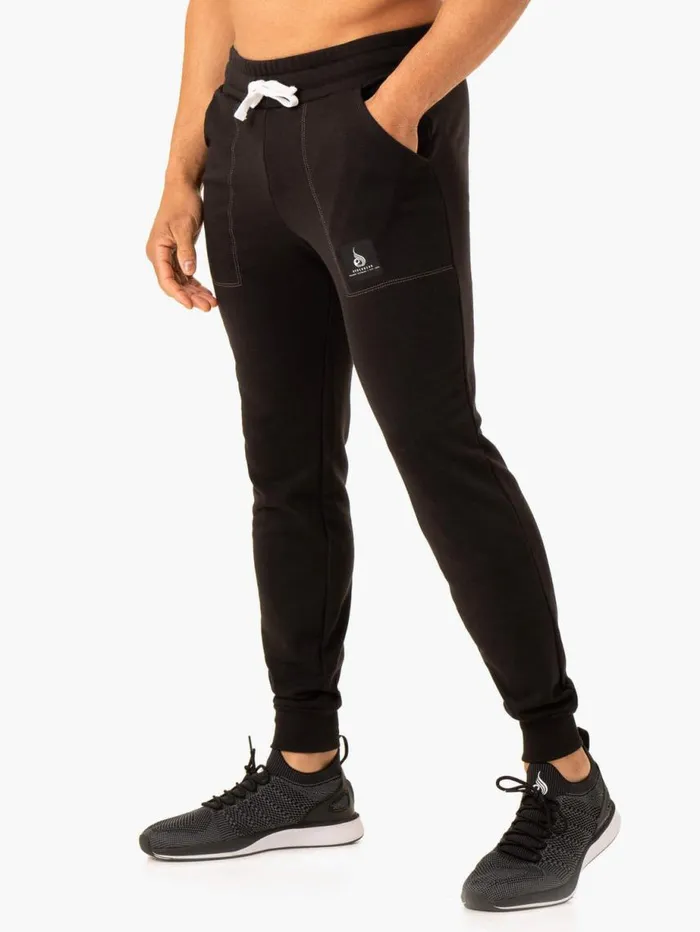 Gym Pants Mens Ryderwear Vital Track Pant Faded Black