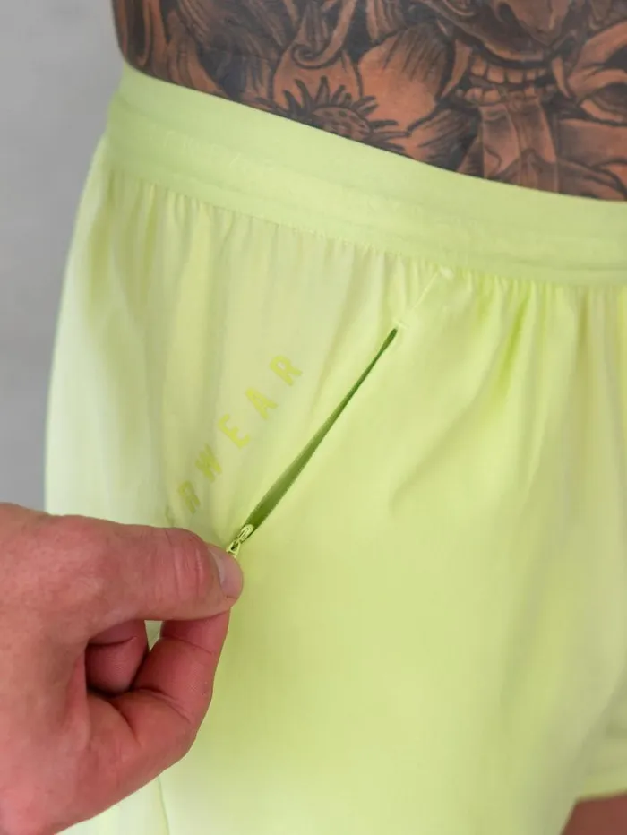 Gym Shorts Mens Ryderwear 3034 Training Shorts Lime