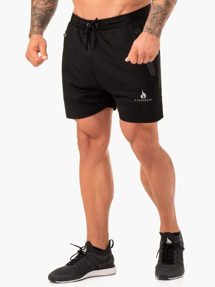 Gym Shorts Mens Ryderwear Action Mesh Short Black