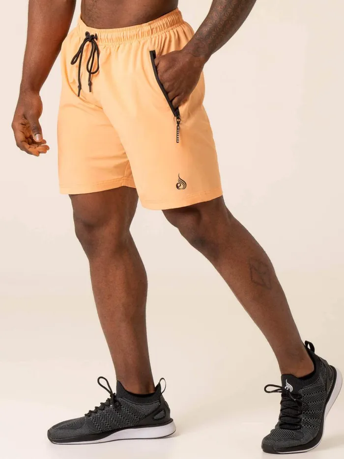Gym Shorts Mens Ryderwear Adapt Training Short Orange Sherbet