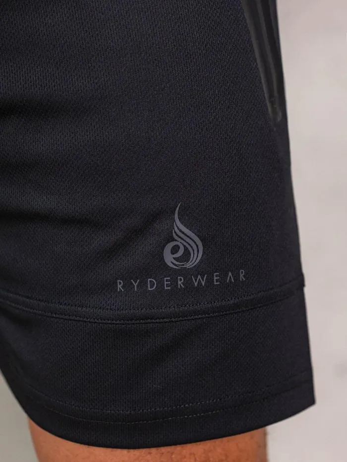 Gym Shorts Mens Ryderwear Advance Mesh Short Black