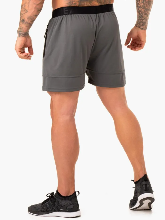 Gym Shorts Mens Ryderwear Advance Mesh Short Charcoal