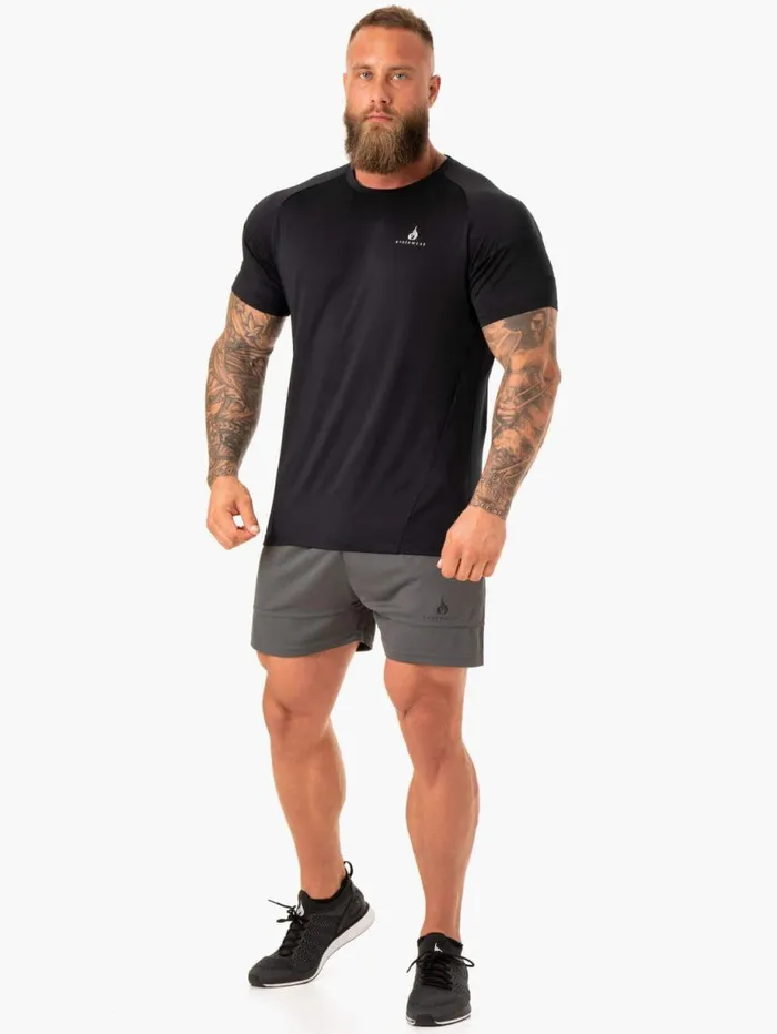 Gym Shorts Mens Ryderwear Advance Mesh Short Charcoal