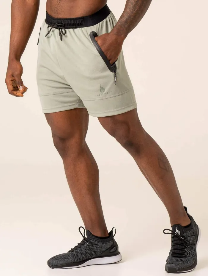 Gym Shorts Mens Ryderwear Advance Mesh Short Sage