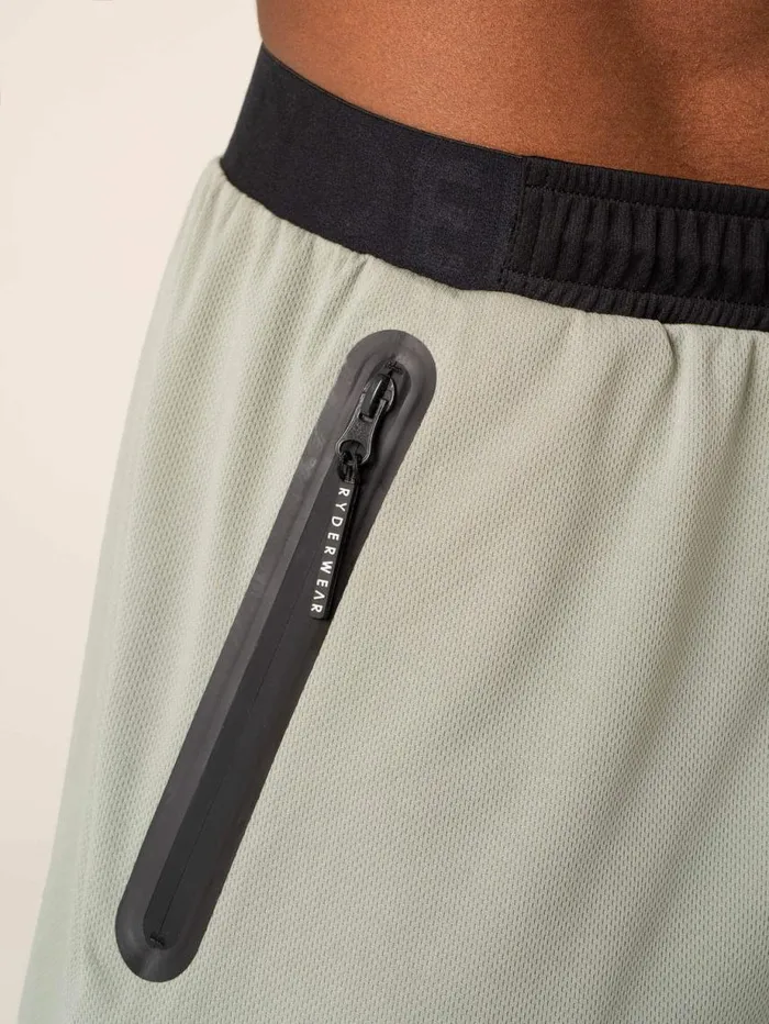 Gym Shorts Mens Ryderwear Advance Mesh Short Sage