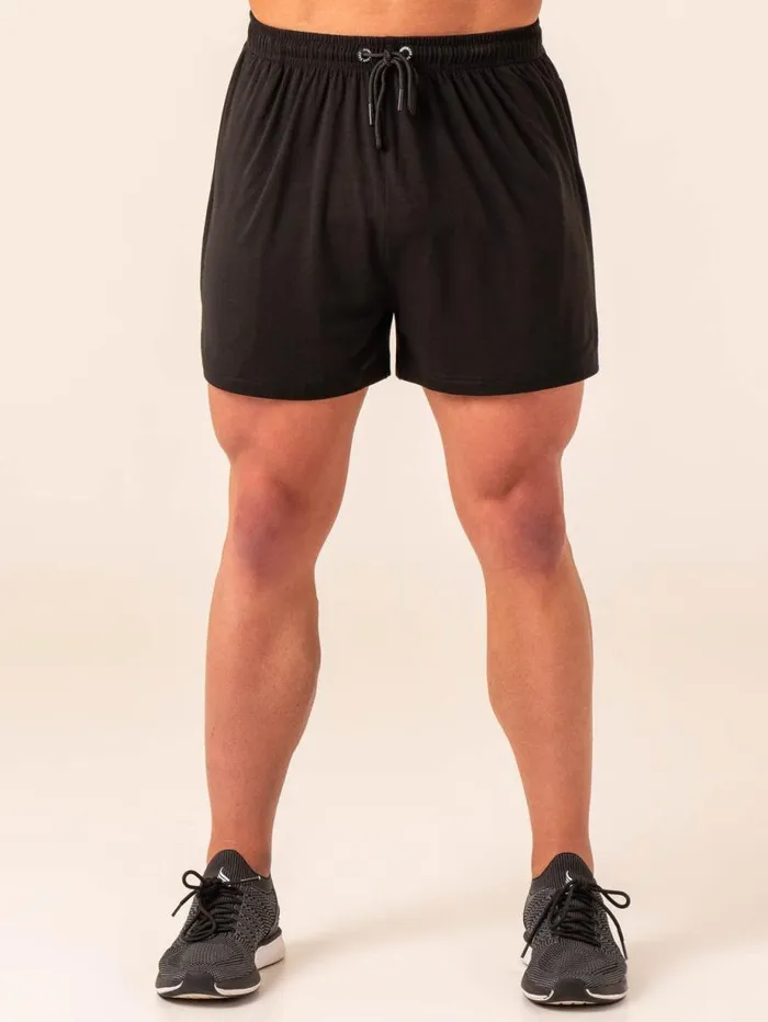 Gym Shorts Mens Ryderwear Arnie Shorts Black