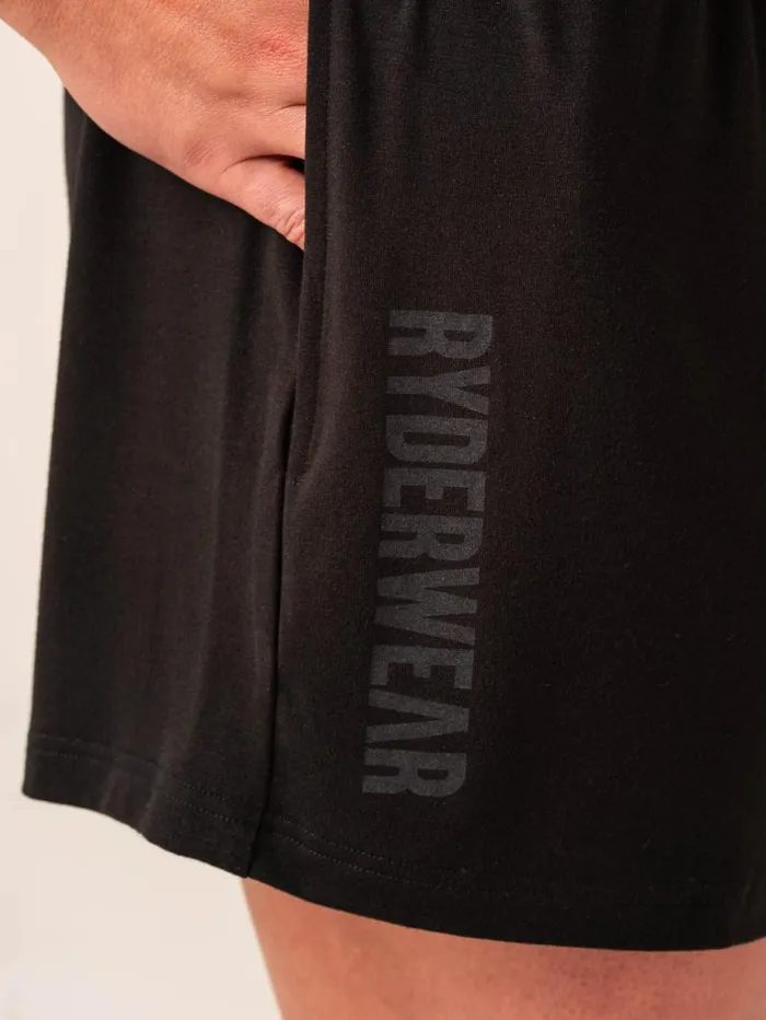 Gym Shorts Mens Ryderwear Arnie Shorts Black