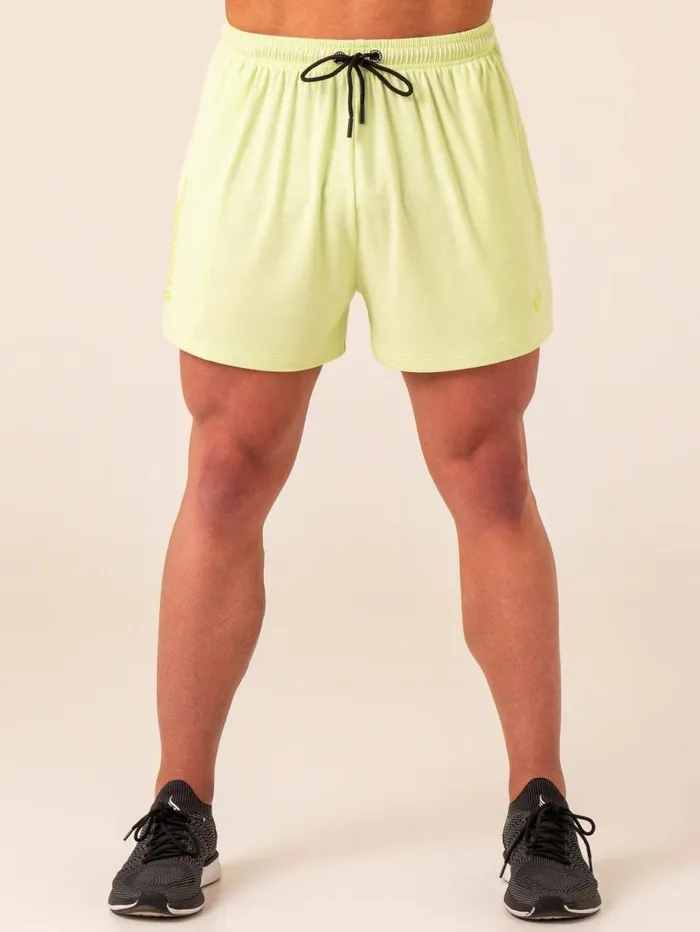 Gym Shorts Mens Ryderwear Arnie Shorts Lime
