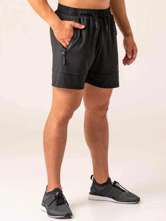 Gym Shorts Mens Ryderwear Emerge Mesh Short Faded Black