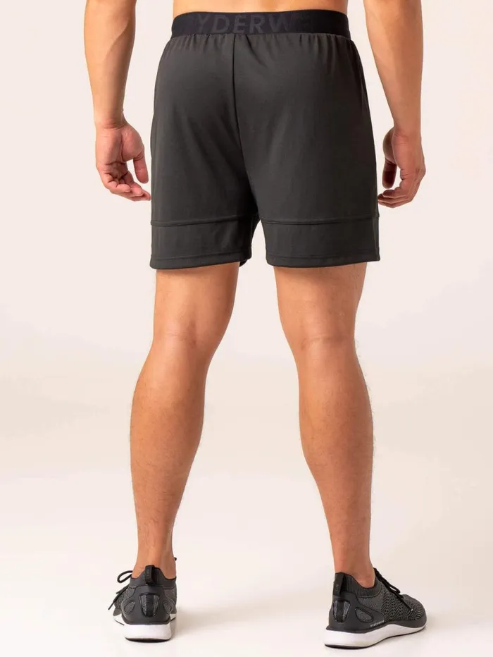 Gym Shorts Mens Ryderwear Emerge Mesh Short Faded Black