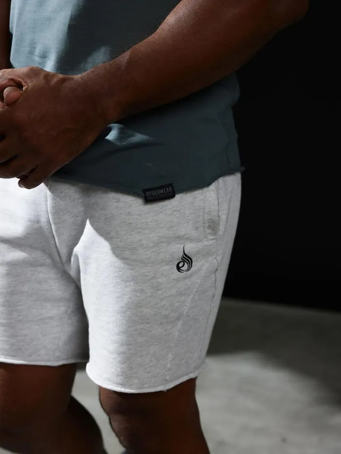Gym Shorts Mens Ryderwear Force 6034 Track Short Chalk Grey Marl