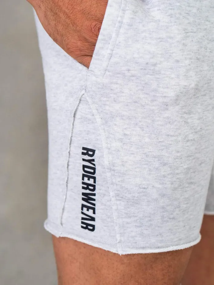 Gym Shorts Mens Ryderwear Force 6034 Track Short Chalk Grey Marl