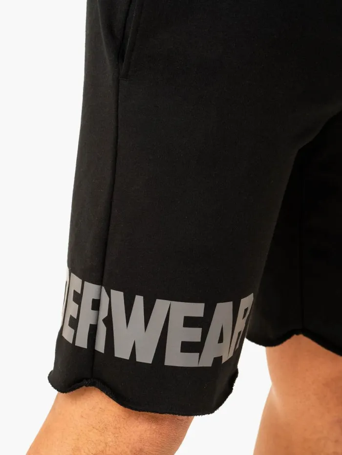 Gym Shorts Mens Ryderwear Heritage Fleece Track Shorts Black