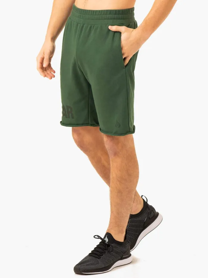 Gym Shorts Mens Ryderwear Heritage Fleece Track Shorts Green