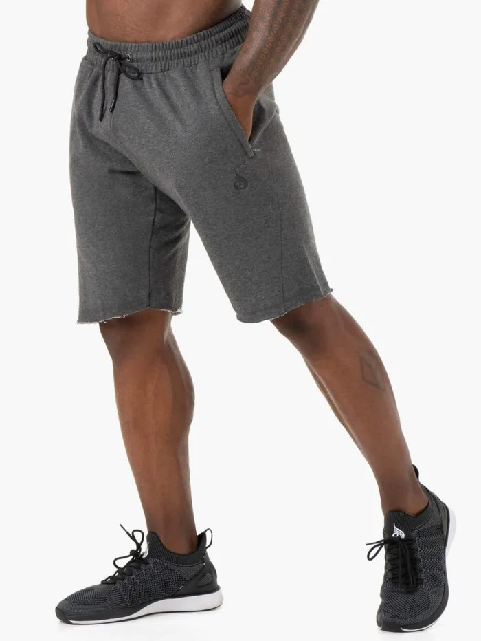 Gym Shorts Mens Ryderwear Iron Track Shorts Charcoal Marl