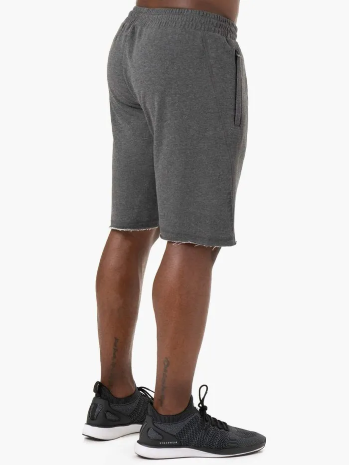 Gym Shorts Mens Ryderwear Iron Track Shorts Charcoal Marl