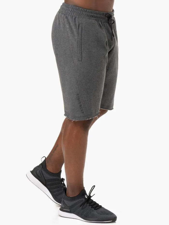 Gym Shorts Mens Ryderwear Iron Track Shorts Charcoal Marl