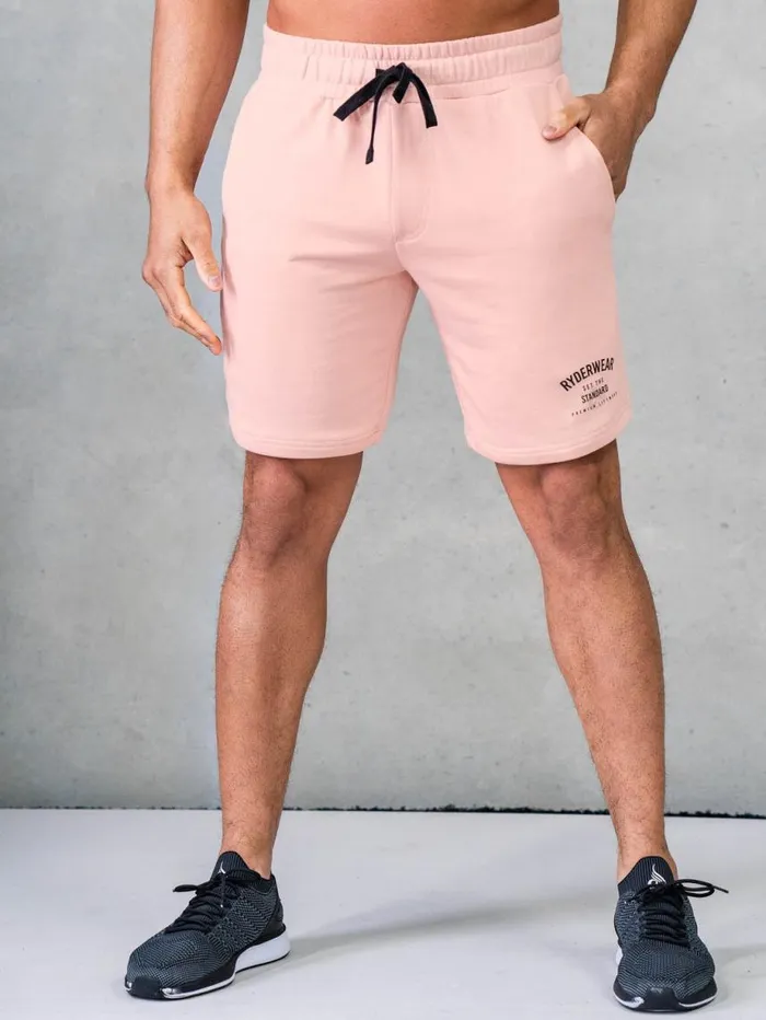 Gym Shorts Mens Ryderwear Legacy Track Shorts Faded Pink