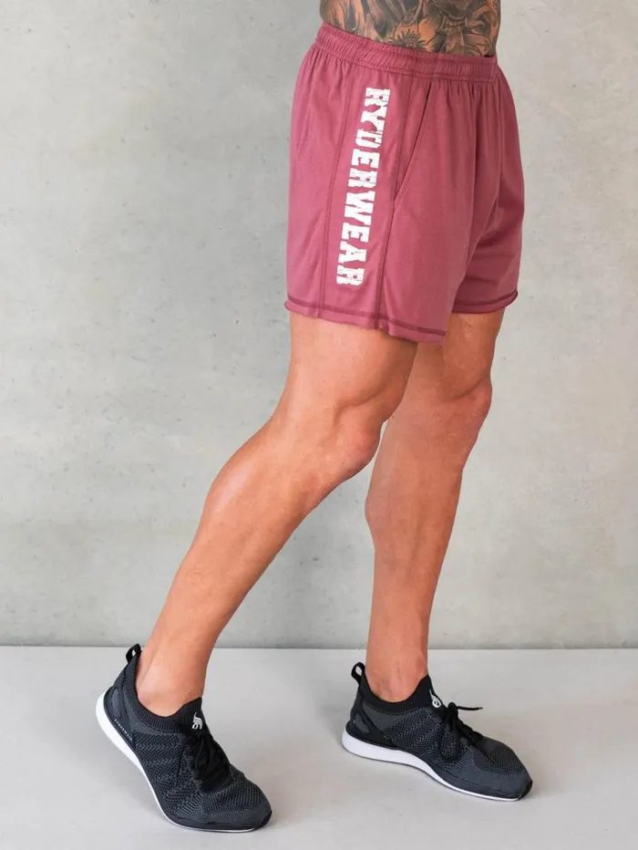 Gym Shorts Mens Ryderwear Octane Arnie Shorts Red Oxide