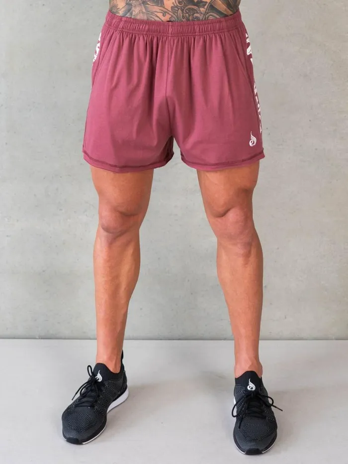 Gym Shorts Mens Ryderwear Octane Arnie Shorts Red Oxide