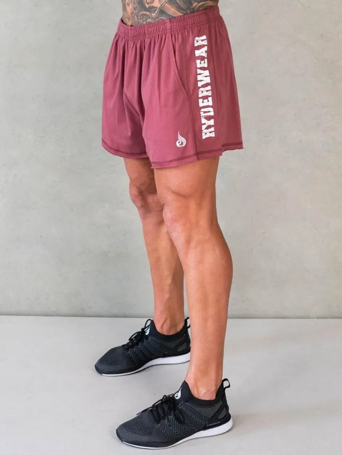 Gym Shorts Mens Ryderwear Octane Arnie Shorts Red Oxide