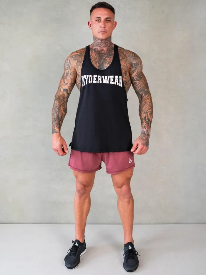 Gym Shorts Mens Ryderwear Octane Arnie Shorts Red Oxide