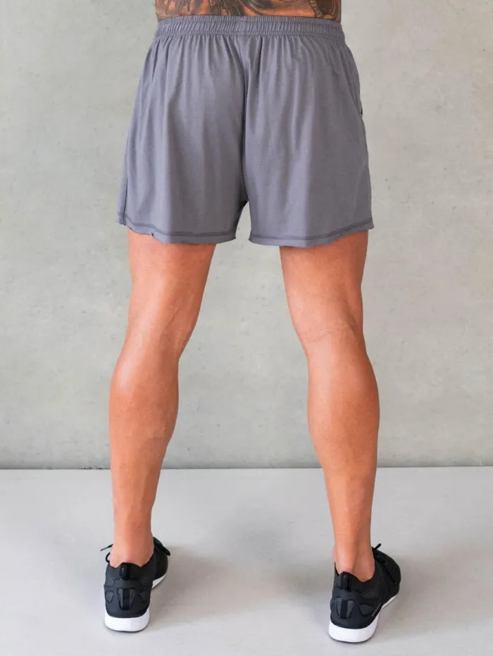 Gym Shorts Mens Ryderwear Octane Arnie Shorts Steel Grey