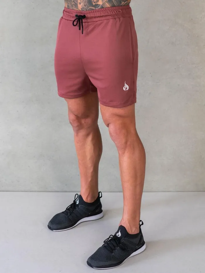 Gym Shorts Mens Ryderwear Octane Mesh Shorts Red Oxide
