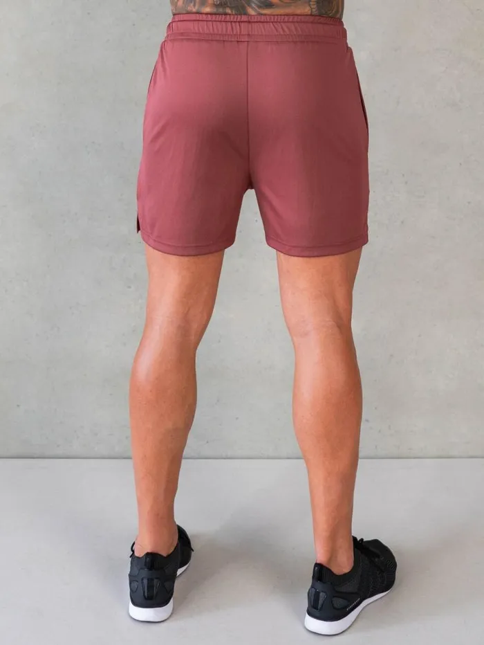 Gym Shorts Mens Ryderwear Octane Mesh Shorts Red Oxide