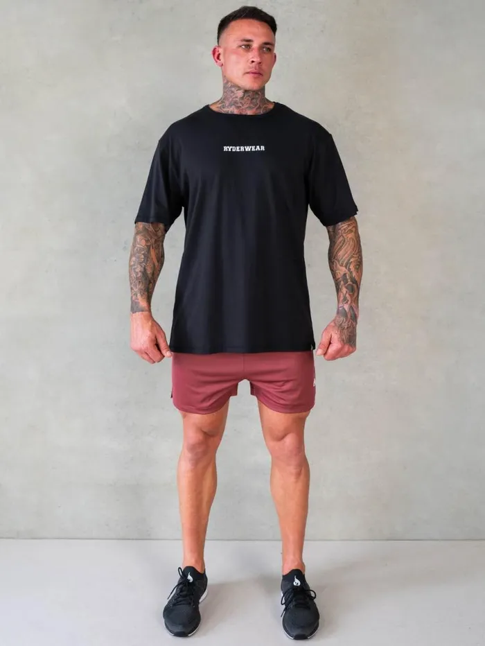 Gym Shorts Mens Ryderwear Octane Mesh Shorts Red Oxide