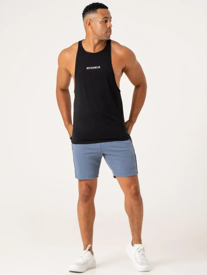 Gym Shorts Mens Ryderwear Pursuit Track Shorts Denim Blue