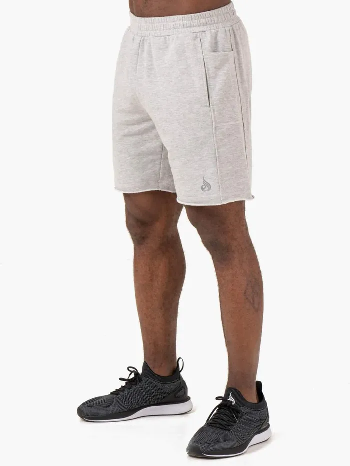 Gym Shorts Mens Ryderwear Pursuit Track Shorts Light Grey Marl